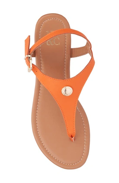 New York And Company Women's Nari Flat Sandal In Orange