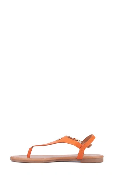 New York And Company Women's Nari Flat Sandal In Orange