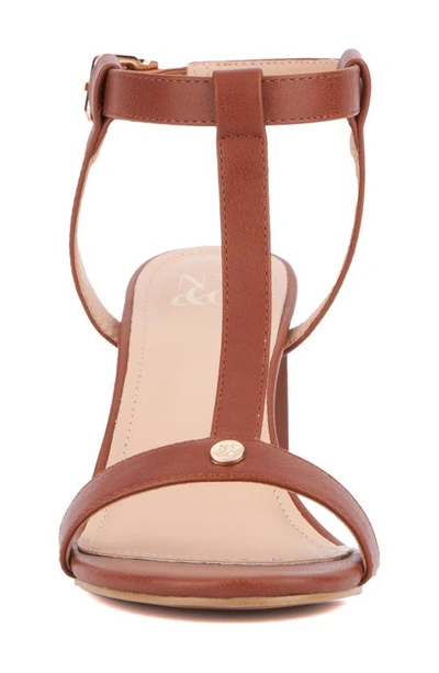 New York And Company Women's Livvy Block Heel Sandal In Cognac