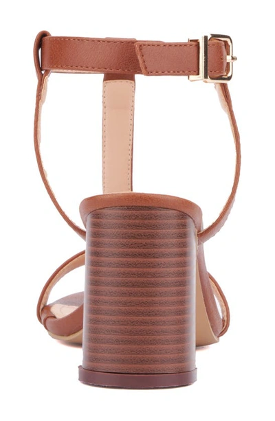 New York And Company Women's Livvy Block Heel Sandal In Cognac