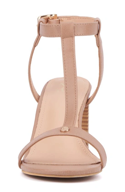 Shop New York And Company Livvy Block Heel Sandal In Beige