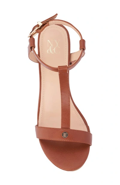 New York And Company Women's Livvy Block Heel Sandal In Cognac