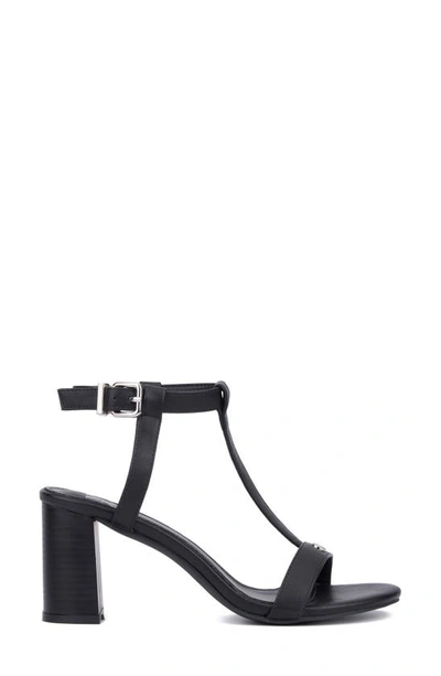 New York And Company Livvy Block Heel Sandal In Black