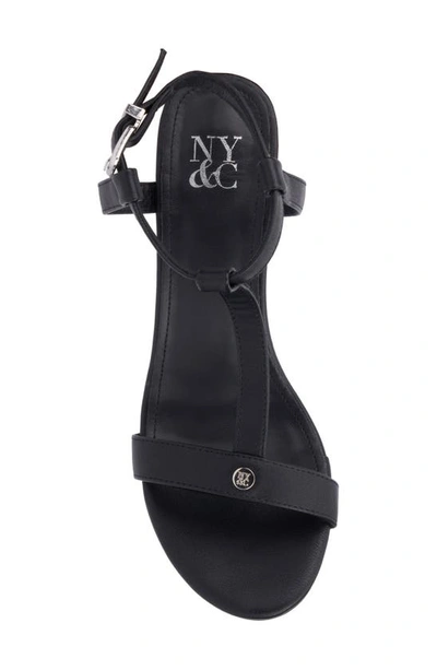 New York And Company Livvy Block Heel Sandal In Black