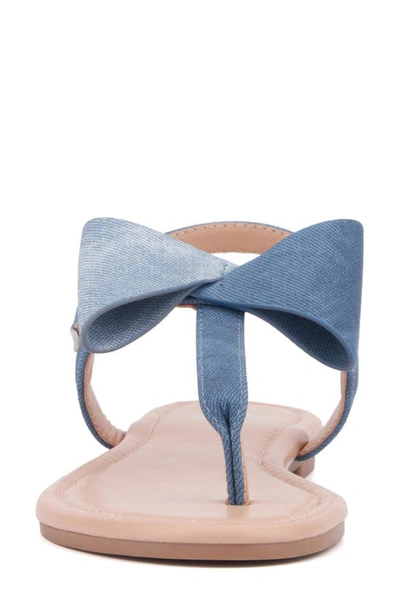 New York And Company Women's Abril Flat Sandal In Blue Combo