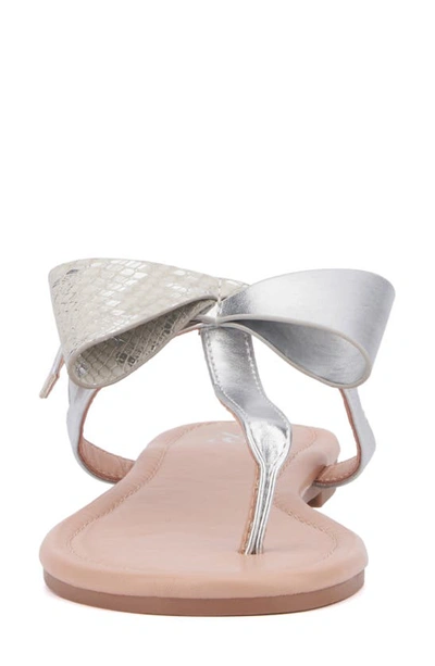 New York And Company Women's Abril Flat Sandal In Silver Combo