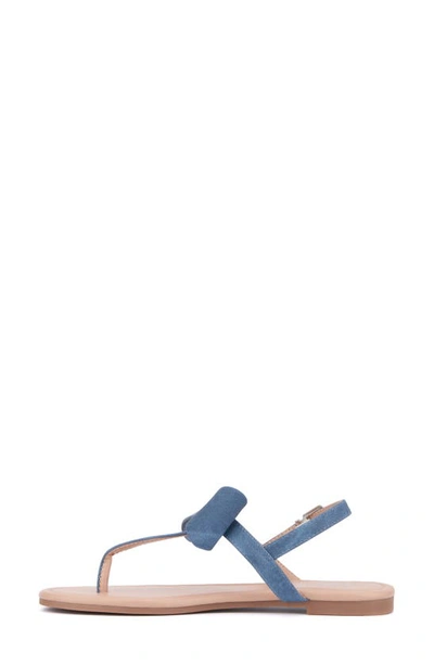 New York And Company Women's Abril Flat Sandal In Blue Combo