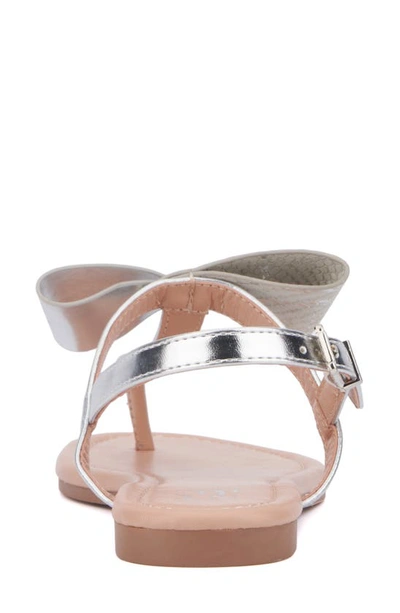 New York And Company Women's Abril Flat Sandal In Silver Combo