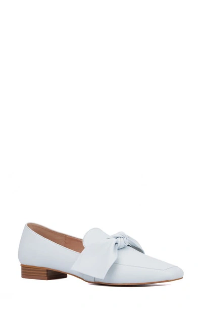 Shop New York And Company Dominica Bow Loafer In Pastel Blue