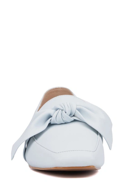 Shop New York And Company Dominica Bow Loafer In Pastel Blue