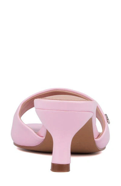 New York And Company Women's Gaia Kitten Heel Sandal In Pastel Pink