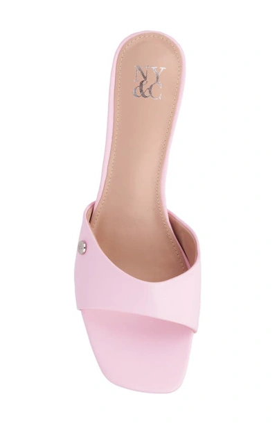 Shop New York And Company Gaia Kitten Heel Sandal In Pastel Pink