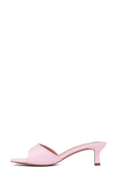 New York And Company Women's Gaia Kitten Heel Sandal In Pastel Pink