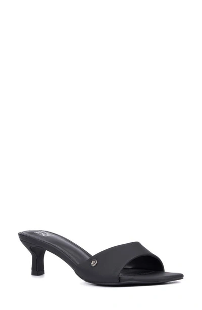 Shop New York And Company Gaia Kitten Heel Sandal In Black