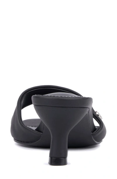 New York And Company Women's Gaia Kitten Heel Sandal In Black