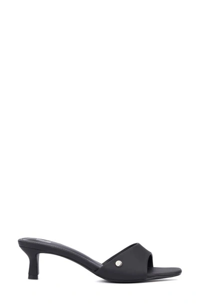 New York And Company Women's Gaia Kitten Heel Sandal In Black