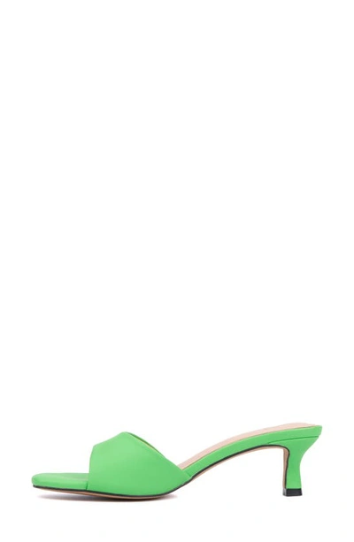 New York And Company Women's Gaia Kitten Heel Sandal In Green