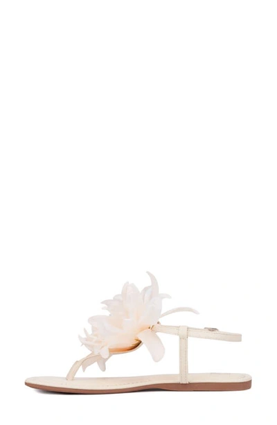 New York And Company Big Flower Women's T-strap Sandal In Bone