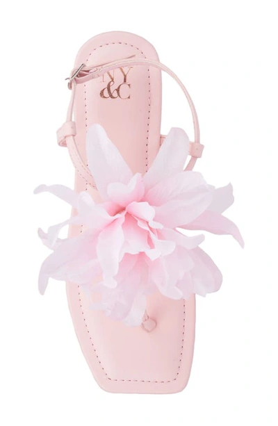 Shop New York And Company Flora Sandal In Pastel Pink