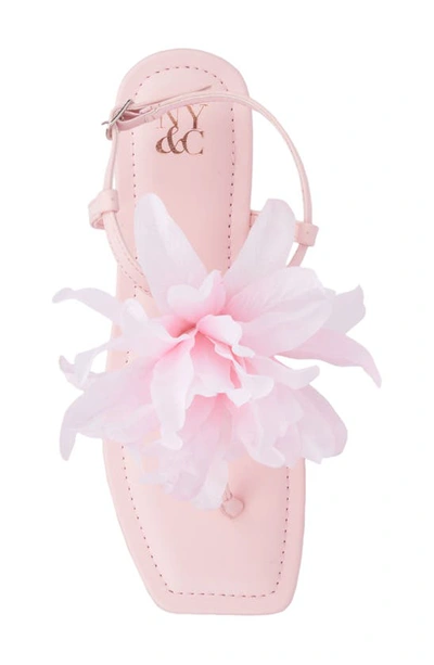 New York And Company Flora Sandal In Pastel Pink
