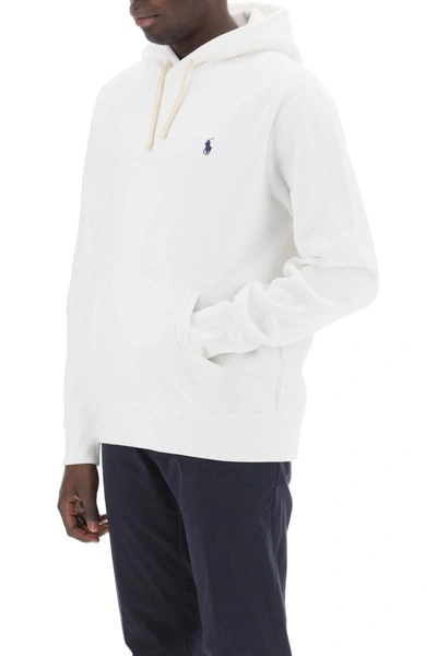 Shop Polo Ralph Lauren Rl Hoodie In White