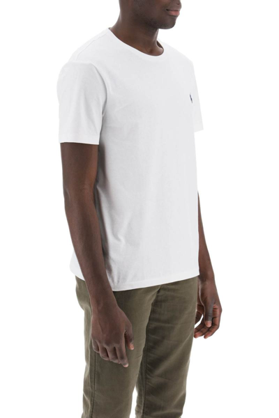 Shop Polo Ralph Lauren Custom Fit T-shirt With Logo Embroidery In White
