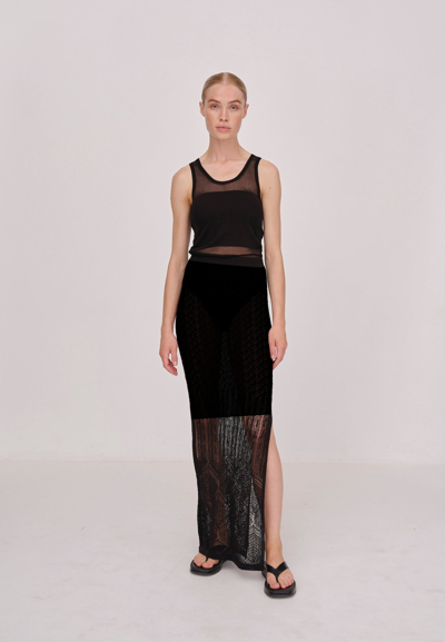 Shop Herskind Tobias Knit Skirt In Black