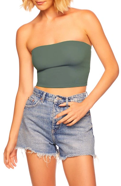 Shop Susana Monaco Core Crop Tube Top In Rosemary