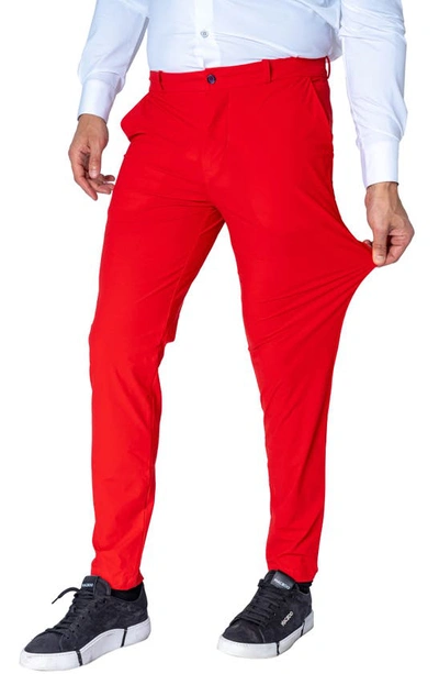 Shop Maceoo Slim Fit Pants In Red