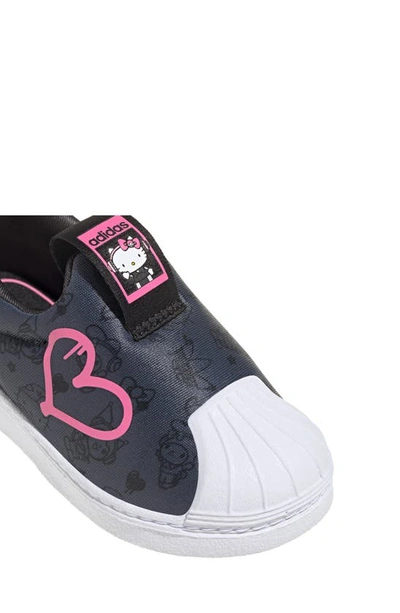 Shop Adidas Originals X Hello Kitty & Friends Kids' Superstar 360 Sneaker In Carbon/ Black/ Pink Fusion