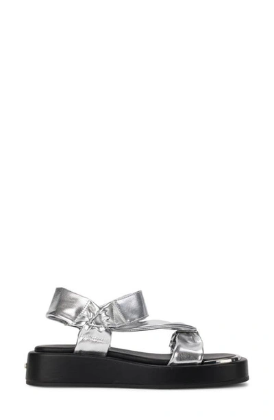 Shop Dkny Platform Sandal In Silver