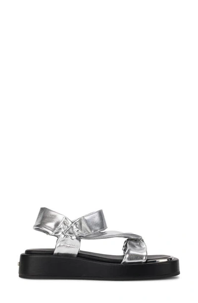 Dkny Platform Sandal In Silver