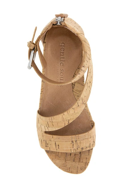 Gentle Souls By Kenneth Cole Gwen Asymmetric Strappy Sandal In Natural