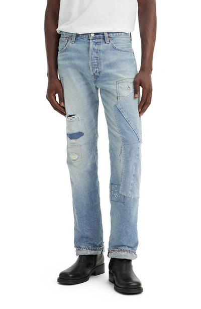 Shop Levi's 501® Patchwork Straight Leg Jeans In Happy To Be Here Dx Hs