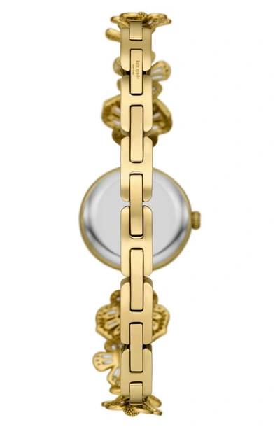 Kate Spade New York Monroe Floral Crystal Strap Watch, 24mm In Gold
