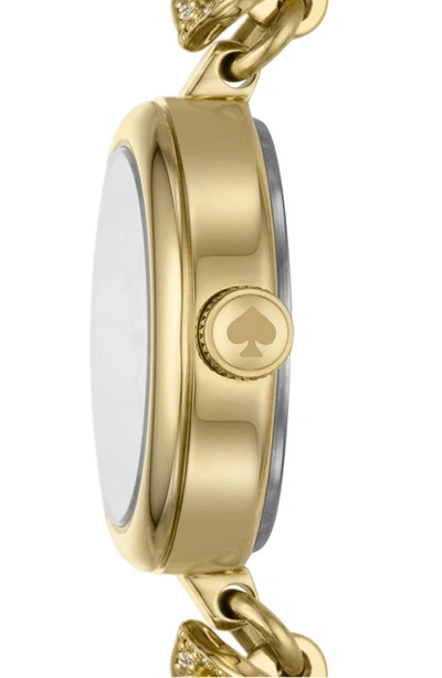 Kate Spade New York Monroe Floral Crystal Strap Watch, 24mm In Gold