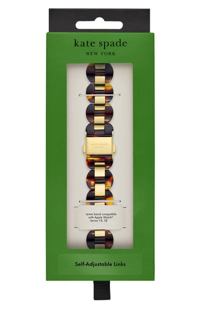 Kate Spade New York Scallop 16mm Apple Watch® Tortoiseshell Patterned Bracelet Watchband In Tortoise