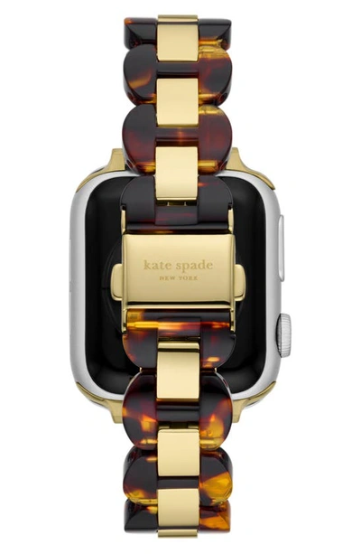 Kate Spade New York Scallop 16mm Apple Watch® Tortoiseshell Patterned Bracelet Watchband In Tortoise