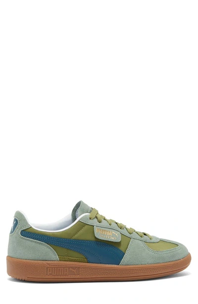 Puma Palermo Sneaker In Olive Green-eucalyptus-ocean