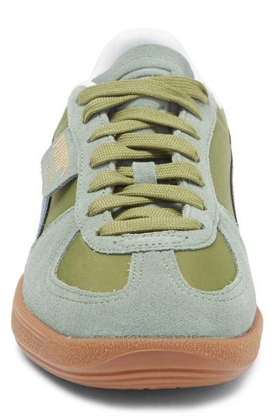 Puma Palermo Sneaker In Olive Green-eucalyptus-ocean