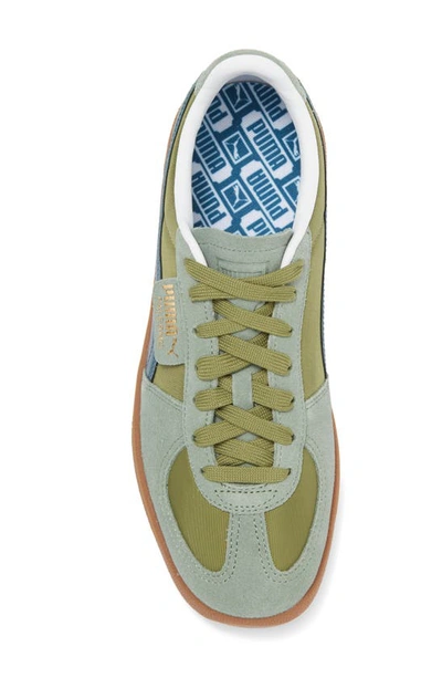 Puma Palermo Sneaker In Olive Green-eucalyptus-ocean
