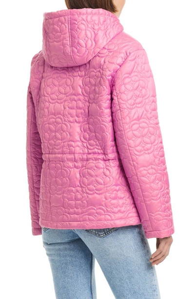 Shop Kate Spade Quilts Hooded Jacket In Echinacea Flower