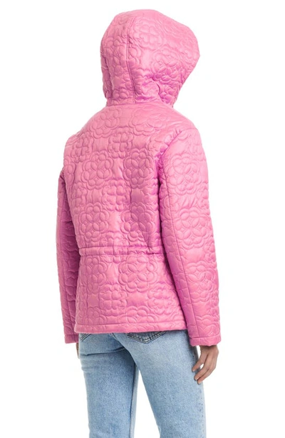 Shop Kate Spade Quilts Hooded Jacket In Echinacea Flower