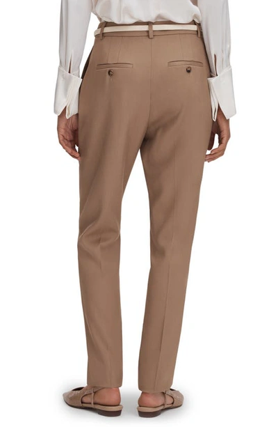 Shop Reiss Wren Tapered Ankle Pants In Mink Neutral