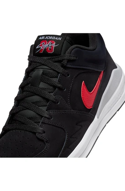 Shop Jordan Stadium 90 Sneaker In Black/ Fire Red/ White/ Grey