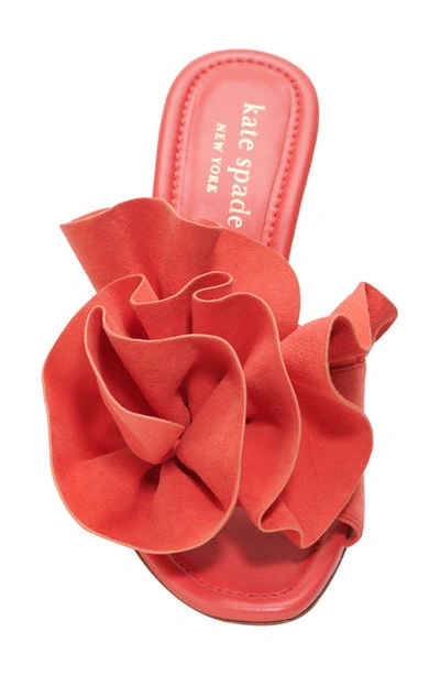 Shop Kate Spade Flourish Flower Accent Sandal In Ponderosa Red
