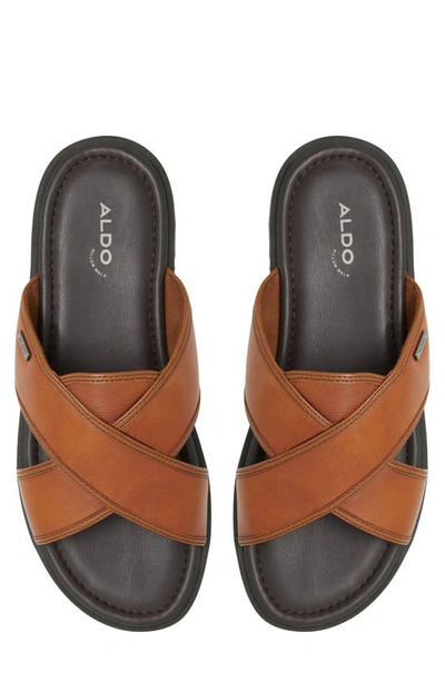 Shop Aldo Olino Slide Sandal In Cognac