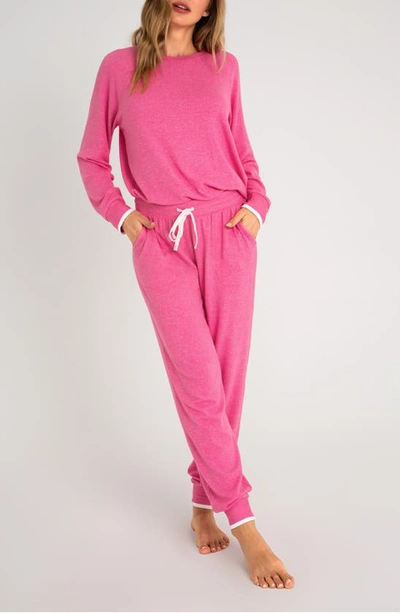 Shop Pj Salvage Remix Mélange Pajamas In Hot Pink
