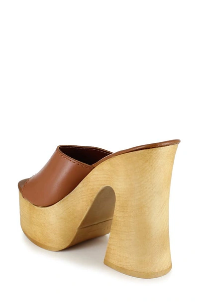 Candies Mia Platform Slide Sandal In Tan