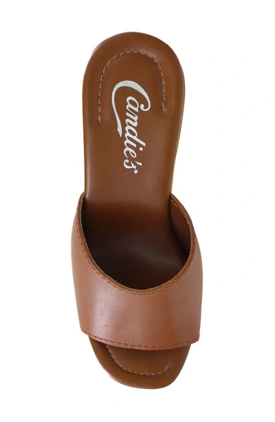 Shop Candies Candie's Mia Platform Slide Sandal In Tan